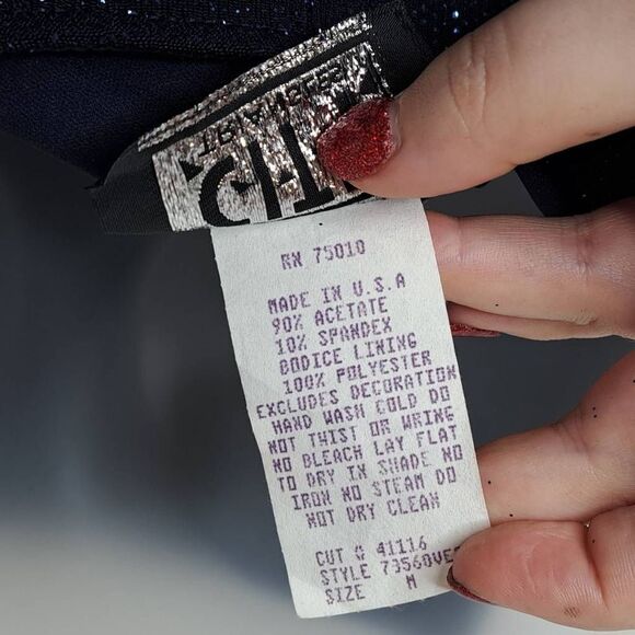 City Triangles Y2K Blue Sparlke Bodycon Maxi Gown size Medium - Picture 4 of 6